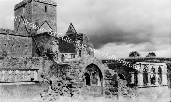 HOLYCROSS ABBEY CLOISTERS FROM S.W. CORNER